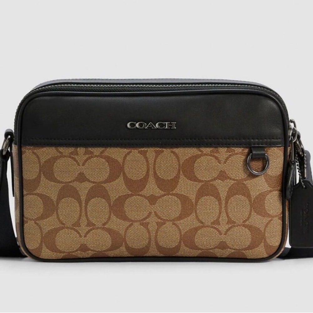 Coach Brown and Black Messenger Bag